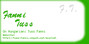 fanni tuss business card